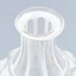 Biedermeier cseh likőrös üveg, több rétegű, csiszolt, kopásnyomokkal, pótolt dugóval, m: 23 cm - Image 4