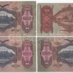 1930. 100P (3x) + 1932. 50P mindegyik bankjegy klf 'Éremgyűjtők' felülbélyegzéssel T:III kis folt - Image 2