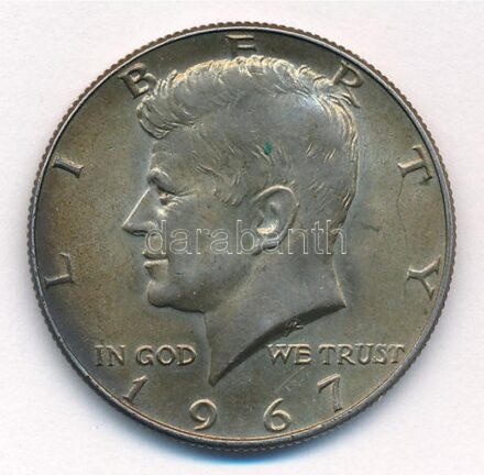 Amerikai Egyesült Államok 1967. 1/2$ Ag 'Kennedy' T:1-,2 patina USA 1967. 1/2 Dollar Ag 'Kennedy' C:AU,XF patina Krause KM#202a