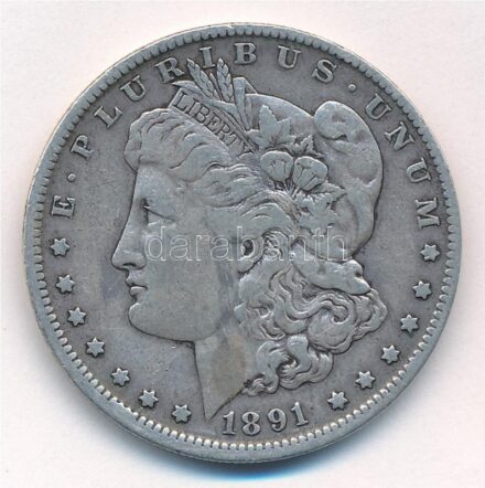 Amerikai Egyesült Államok 1891O 1$ Ag 'Morgan' T:2- patina USA 1891O 1 Dollar Ag 'Morgan' C:VF patina Krause KM#110
