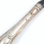 Ezüst (Ag) nyelű 3 db kínáló, jelzett, kopott, h: 20-21 cm - Image 3