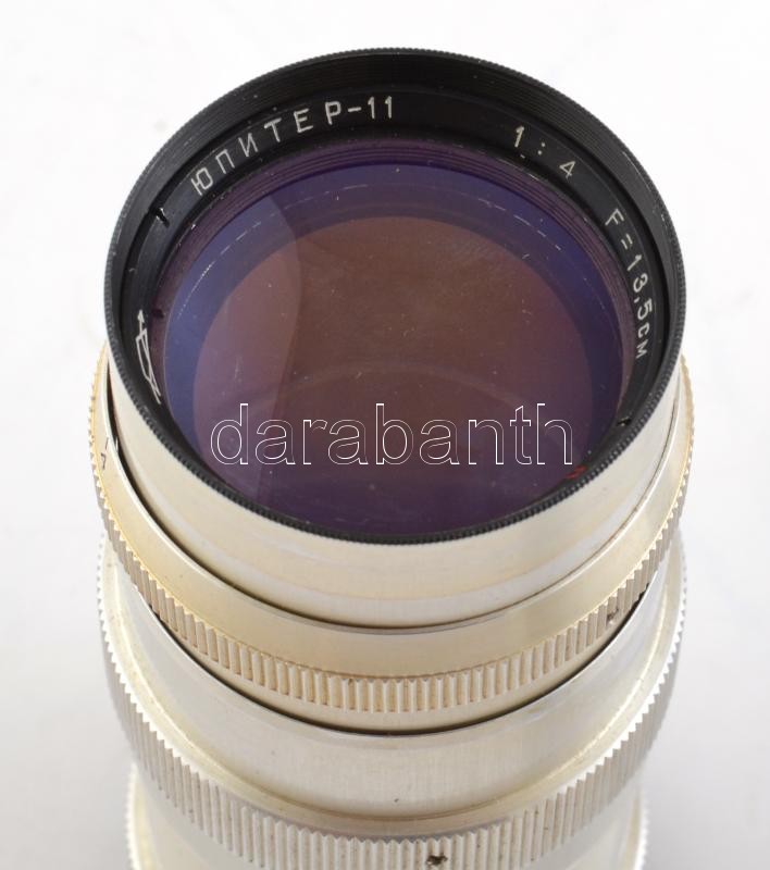 Jupiter-11 szovjet objektív, 135mm 1:4, tokban. - Image 2