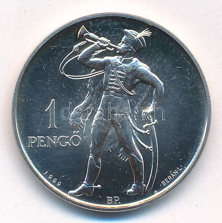 2007. 1 Pengő / 5 Pengő jelzett Ag emlékérem a 'Berán Lajos és a pengő' forgalmi sorból (10g/0.999/27mm) T:BU