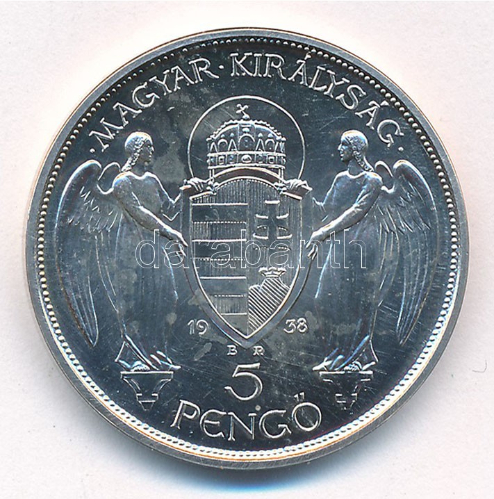 2007. 1 Pengő / 5 Pengő jelzett Ag emlékérem a 'Berán Lajos és a pengő' forgalmi sorból (10g/0.999/27mm) T:BU - Image 2
