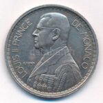 Monaco 1945. 20Fr Cu-Ni 'II. Lajos' próbaveret T:1-,2 patina Monaco 1945. 20 Francs Cu-Ni 'Louis II' pattern C:AU,XF patina Krause KM#E20