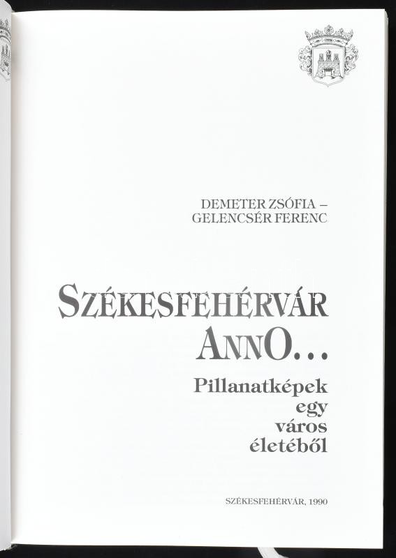 Demeter-Gelencsér: Székesfehérvár anno...Pillanatképek egy város életéből. Székesfehérvár, 1990. Kiadói kartonált kötés, jó állapotban. - Image 2