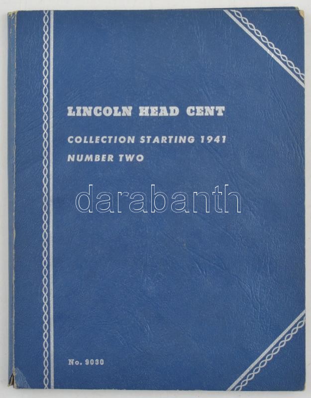 Amerikai Egyesült Államok 1941-1962D 1c (60xklf) gyűjtemény, használt állapotú Whitman-rendszerű albumba rendszerezve, minden évjárat és verde jel T:vegyes USA 1941-1962D 1 Cent (60xdiff) coin collection, organized in Whitman folder - Image 2