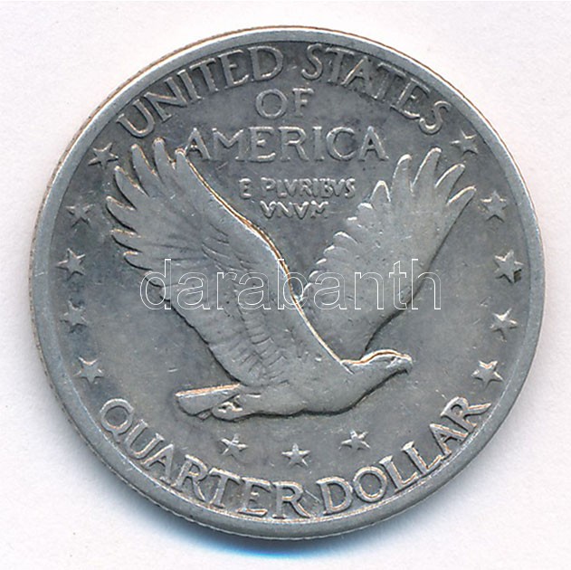 Amerikai Egyesült Államok 1925. 1/4$ Ag 'Standing Liberty' T:2- patina USA 1925. 1/4 Dollar Ag 'Standing Liberty Quarter' C:VF patina Krause KM# 145 - Image 2