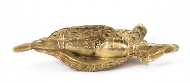 Bécsi erotikus bronz szobor, aranyozott, m: 3,5 cm - Image 3