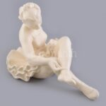 Nagyméretű, osztrák balerina, jelzés nélkül, kerámia, m: 23 cm