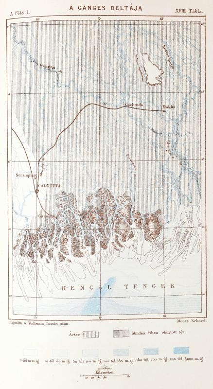 Elisée Reclus: A Föld. A földgömb életjelenségeinek leírása. 25 műlappal és 253 ábrával. Budapest 1879. K.M. Természettudományi Társulat. Korabeli aranyozott félbőr kötésben, kis kopással. - Image 3