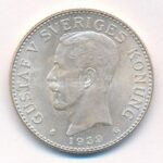 Svédország 1939. 2Kr Ag 'V. Gusztáv' T:1- Sweden 1939. 2 Kronor Ag 'Gustaf V' C:AU Krause KM# 787