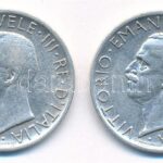 Olaszország 1927-1929. 5L Ag (2xklf) 'III. Viktor Emánuel' T:2,2- ph Italy 1927-1929. 5 Lire Ag (2xdiff) 'Vittorio Emanuele III' C:XF,VF edge error Krause KM#67