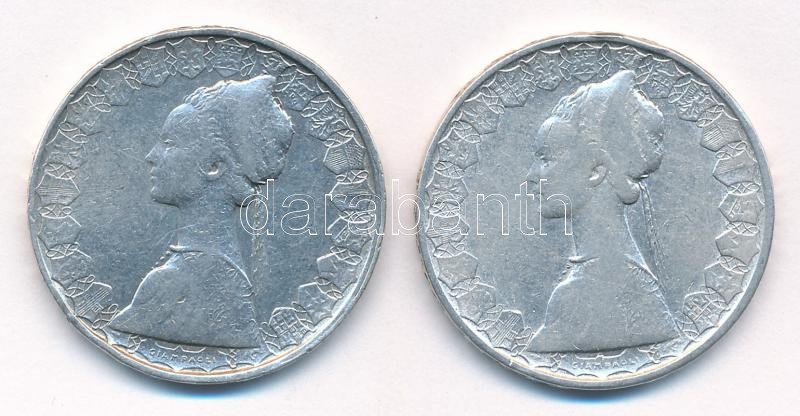 Olaszország 1959R-1966R 500L Ag (2xklf) 'Kolumbusz hajói' T:2- ph, karc Italy 1959R-1966R 500 Lire Ag (2xdiff) 'Columbus' Ships' C:VF edge error, scratch Krause KM#98 - Image 2