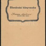 cca 1930 Ellenőrzési könyvecske 16p.