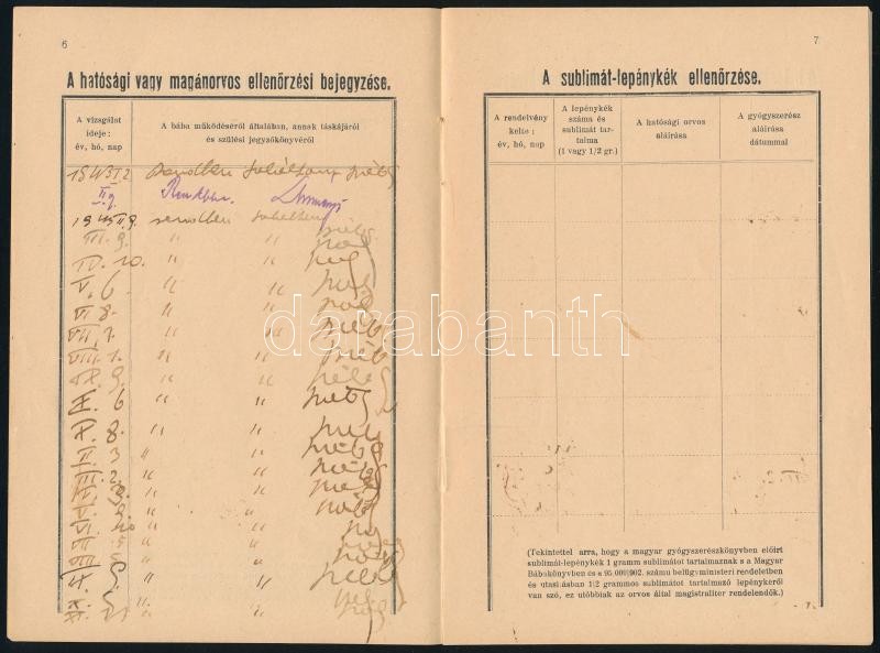 cca 1930 Ellenőrzési könyvecske 16p. - Image 3