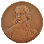 Berán Lajos (1883-1943) 1931.'Budapesti emlék' kétoldalas bronz emlékérem, tokban (41mm) T:1-