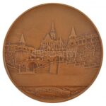 Berán Lajos (1883-1943) 1931.'Budapesti emlék' kétoldalas bronz emlékérem, tokban (41mm) T:1- - Image 2