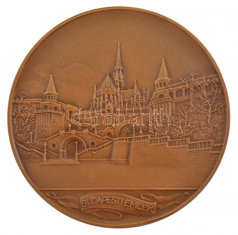 Berán Lajos (1883-1943) 1931.'Budapesti emlék' kétoldalas bronz emlékérem, tokban (41mm) T:1- - Image 2