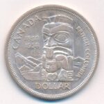 Kanada 1958. 1$ Ag 'Brit-Kolumbia-Totemoszlop' T:2- ph, karc Canada 1958. 1 Dollar Ag 'British Columbia-Totem Pole' C:VF edge error, scratch Krause KM#55