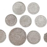 33g vegyes, rossz tartású külföldi ezüst érme tétel T:3,3- 33g mixed foreign silver coin lot in bad condition C:F,VG