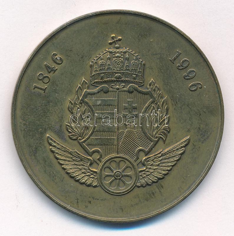 Bognár György (1944-) 1996. 'Magyar Vasút - 150 Éve Európában, Pest-Buda' kétoldalas bronz emlékérem (42,5mm) T:1- - Image 2