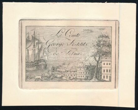 Le comte George Festetits de Tolna (Gróf tolnai Festetics György, 1755-1819). Rézkarc, papír. Jelzés nélkül. XX: sz. második fele. Kissé hullámos. 6,5x8,5 cm