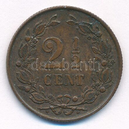 Hollandia 1877. 2 1/2c Br T:2 Netherlands 1877. 2 1/2 Cent Br C:XF