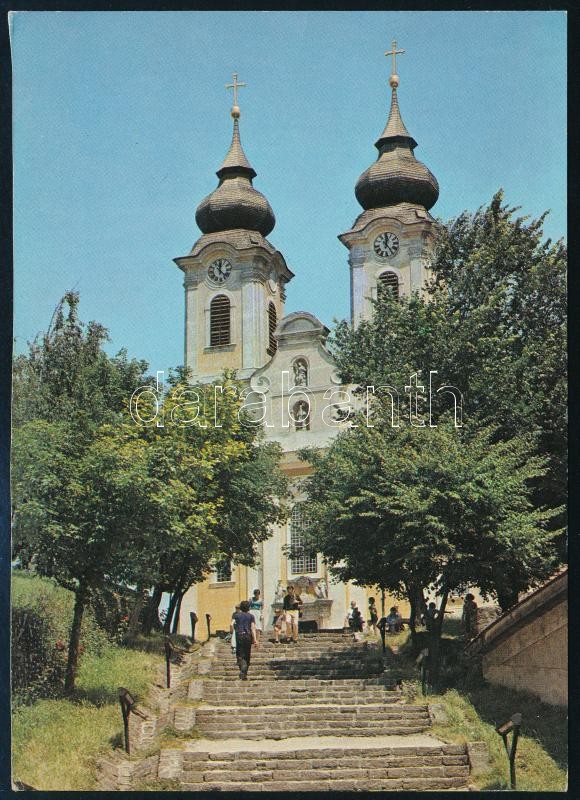 1982.I.16 Keresztury Dezső (1904-1996) író, költő, korábbi politikus autográf verses sorai Bódi Marának, a Tihanyi apátságot ábrázoló képeslapon, Balatonfüredi bélyegzővel: 'Halhatalan nem lesz azért se ő, se én (...)'. - Image 2
