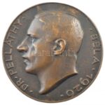 Reményi József (1887-1977) 1926. 'Dr. Pelláthy Béla / Egy nap, csak egy nap' kétoldalas bronz emlékérem (68mm) T:1- pár karc