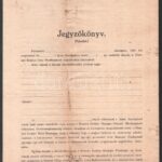 cca 1930 Nemzeti Ereklye Helyi Bizottsága kitöltetlen jegyzőkönyv minta