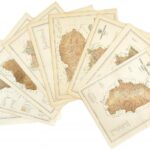 cca 1900 9 db vármegye térkép: Turóc (2×), Gömör, Veszprém, Zólyom, Trencsén, Szepes, Liptó, Árva, jó állapotban, 29x24 cm