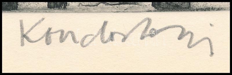 Kondor Lajos (1926-2006): Petőfi: Dicsőséges nagyurak. Rézkarc, papír, jelzett, 29,5x19,5 cm - Image 3