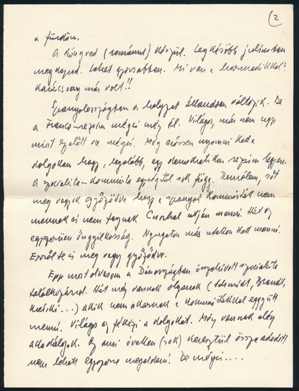 1958 Levél Marosán György elvtársnak Romániából, tartalommal - Image 2