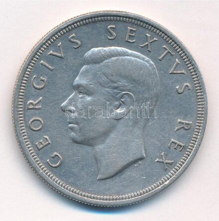 Dél-Afrika 1948. 5Sh Ag 'VI. György' '...SEXTVS REX' T:2 South Africa 1948. 5 Shilling Ag 'George VI' '...SEXTVS REX' C:XF Krause KM#40.1