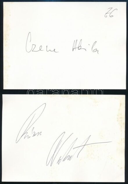 Czene Attila, Szabados Béla és egy 3. úszó aláírt fotója 18x12 c,m