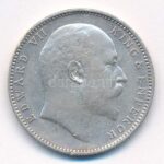 Brit-India 1906. 1R Ag 'VII. Eduárd' T:2- kis ph. British India 1906. 1 Rupee Ag 'Edward VII' C:VF small edge error