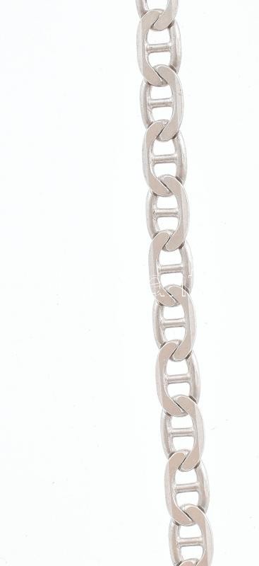 Ezüst(Ag) nyaklánc, jelzett, pótolt fém csattal, h: 46 cm, bruttó: 10,7 g - Image 2