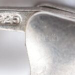 Ezüst(Ag) oválszemes nyaklánc, jelzett, h: 48 cm, nettó: 20,1 g - Image 3