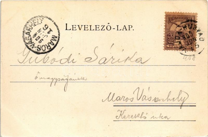 1901 Vajdahunyad, Hunedoara; vár. Schmidt Edgar kiadása / castle (EK) - Image 2
