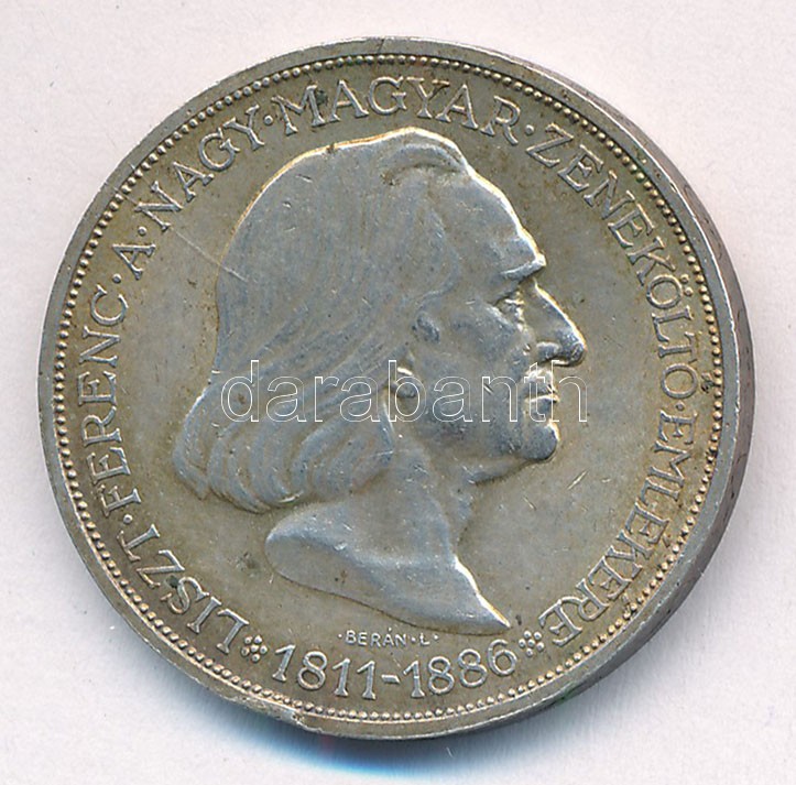 1936. 2P Ag 'Liszt' T:2 patina, ph. Adamo P7.3