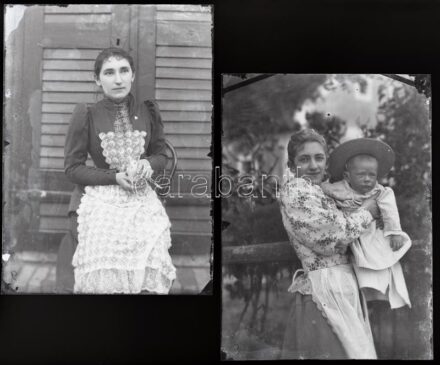 Nagy méretű üvegnegatívok 8 db 19x14 cm