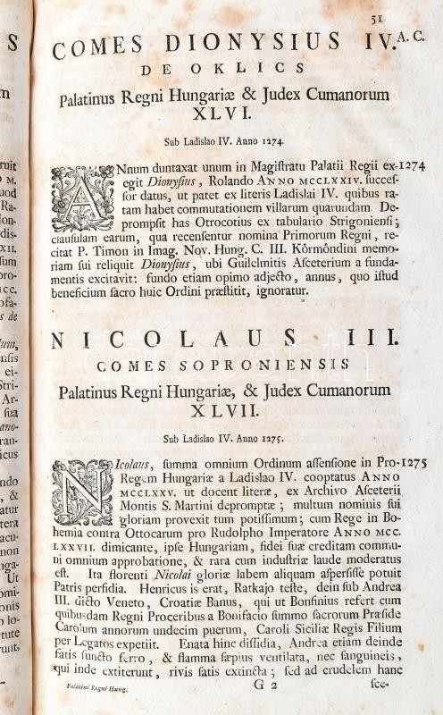 Schmitt Miklós: Palatini Regni Hungariae. Bello paceque clarisiimi, e diversis scriptoribus Patriis, Exteris, Diplomatibus, aliisque instrumentis literariis eruti, ac Perbrevi Narratione A primis temporibus Sancti Stephani Hungarorum Regis, Ad - Image 3