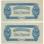 1944. 2P (4x) 'A Vöröshadsereg Parancsnoksága' T:I-,II néhányon kis folt Adamo P42 - Image 2