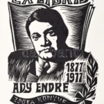 Ady lapok 1977. 15 db grafika, jelzettek: Vén Zoltán, Ágotha Margit, Tassy Béla, stb. Kiadói papír mappában. - Image 2