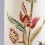 Zsolnay virágmintás porcelán váza, kézzel festett, jelzett, hibátlan, m: 27 cm - Image 2