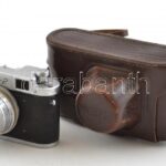cca 1960 FED-2 szovjet fényképezőgép, Industar-26M 1:2,8/50 mm objektívvel, eredeti tokjában, működő állapotban / Vintage USSR camera in original case, in working condition