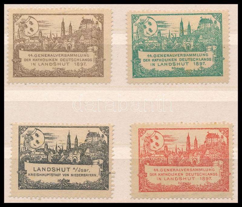 1897 4 db klf német levélzáró
