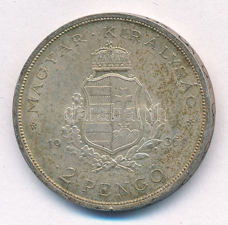 1936. 2P Ag 'Liszt' T:1- patina Adamo P7.3 - Image 2
