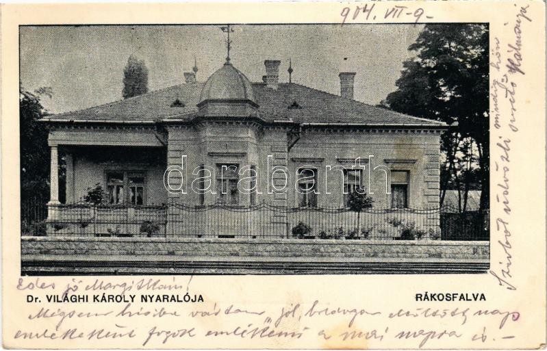 1904 Budapest XIV. Rákosfalva, Dr. Világhi Károly nyaralója, villa (fl)
